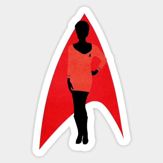 Star Trek - Minimalist Uhura Sticker by AdriansFinalFrontier